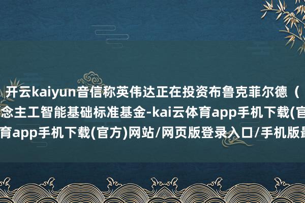 开云kaiyun音信称英伟达正在投资布鲁克菲尔德（BROOKFIELD）东说念主工智能基础标准基金-kai云体育app手机下载(官方)网站/网页版登录入口/手机版最新下载